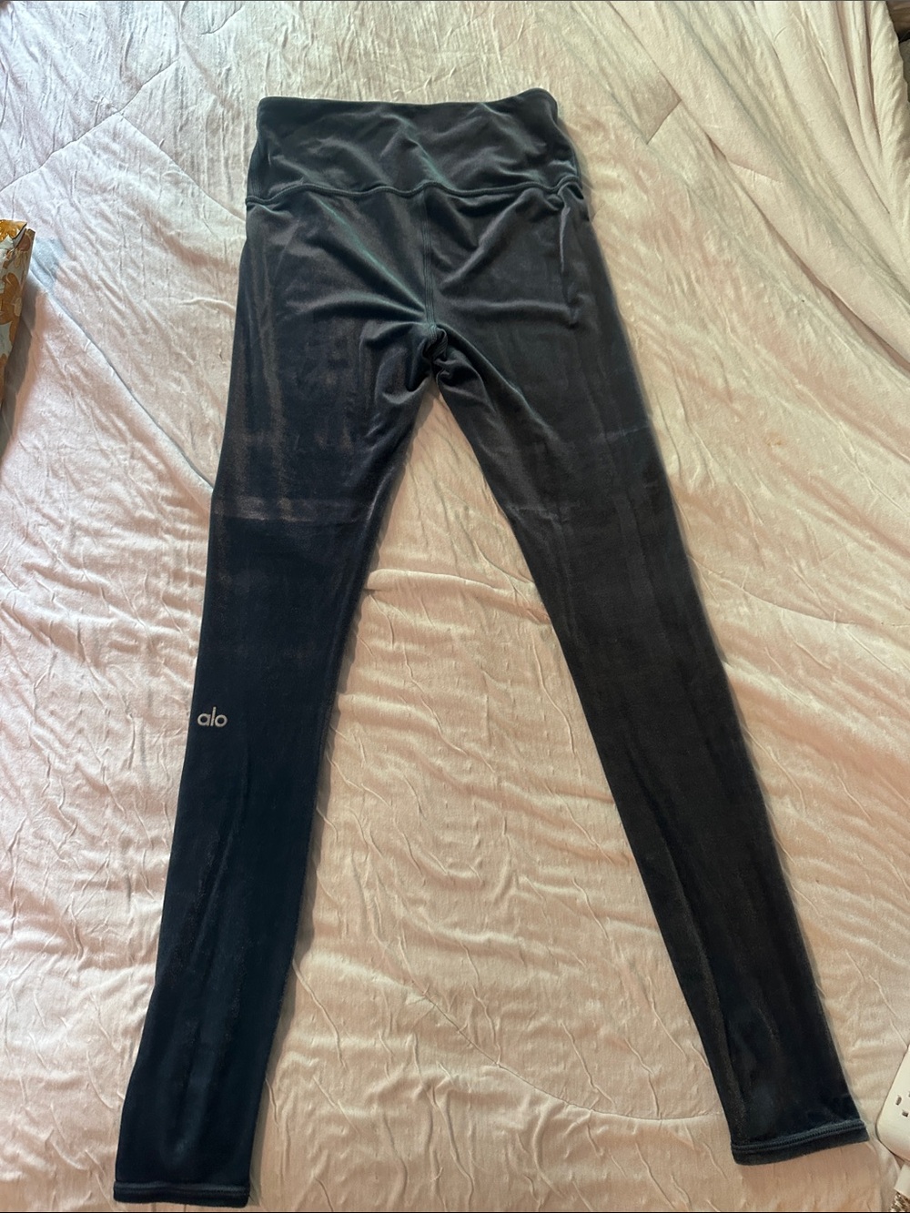 ALO Yoga Women’s Blue Velvet High-Waist Leggings Small